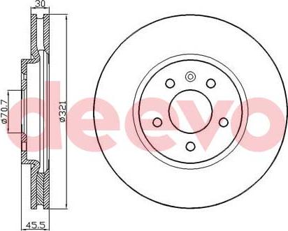 DEEVO BD35280 - Тормозной диск autospares.lv