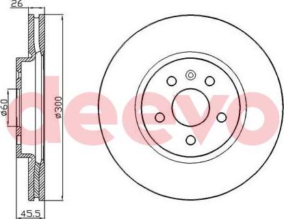 DEEVO BD35740 - Тормозной диск autospares.lv