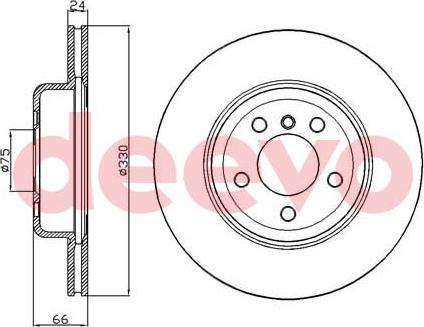 DEEVO BD35760 - Тормозной диск autospares.lv