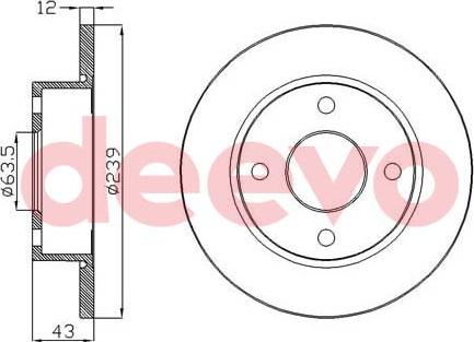 DEEVO BD30900 - Тормозной диск autospares.lv