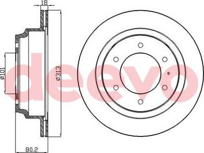 DEEVO BD30020 - Тормозной диск autospares.lv