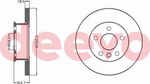 DEEVO BD30380 - Тормозной диск autospares.lv