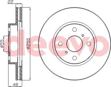 DEEVO BD30220 - Тормозной диск autospares.lv