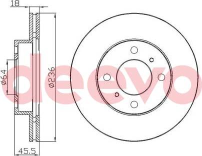 DEEVO BD30740 - Тормозной диск autospares.lv