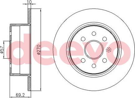 DEEVO BD31900 - Тормозной диск autospares.lv