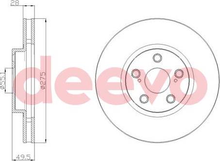 DEEVO BD31440 - Тормозной диск autospares.lv