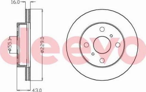 DEEVO BD31020 - Тормозной диск autospares.lv