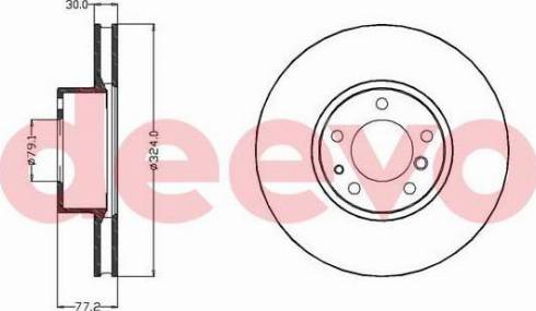 DEEVO BD31320 - Тормозной диск autospares.lv