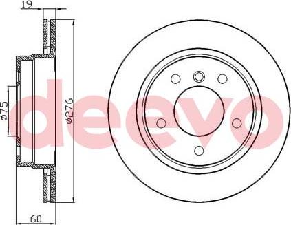 DEEVO BD31200 - Тормозной диск autospares.lv