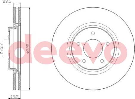 DEEVO BD31740 - Тормозной диск autospares.lv