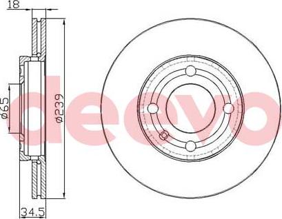 DEEVO BD31760 - Тормозной диск autospares.lv