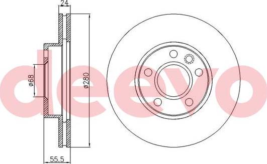 DEEVO BD33980 - Тормозной диск autospares.lv