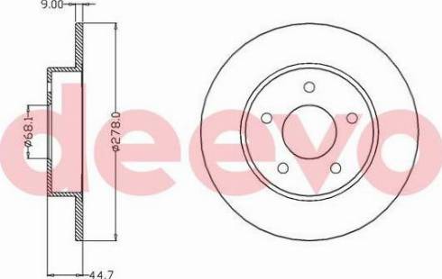 DEEVO BD33440 - Тормозной диск autospares.lv