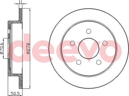 DEEVO BD33480 - Тормозной диск autospares.lv