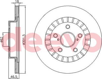 DEEVO BD33540 - Тормозной диск autospares.lv