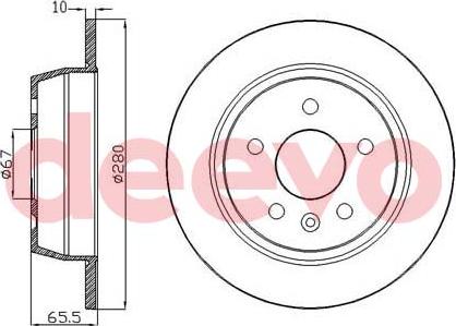 DEEVO BD33000 - Тормозной диск autospares.lv