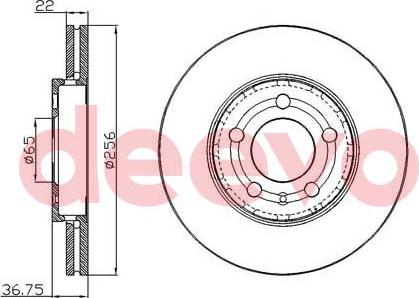 DEEVO BD33080 - Тормозной диск autospares.lv