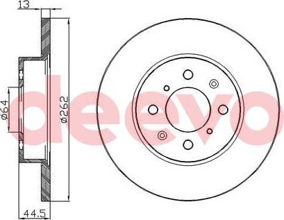 DEEVO BD33020 - Тормозной диск autospares.lv