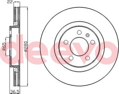 DEEVO BD33120 - Тормозной диск autospares.lv