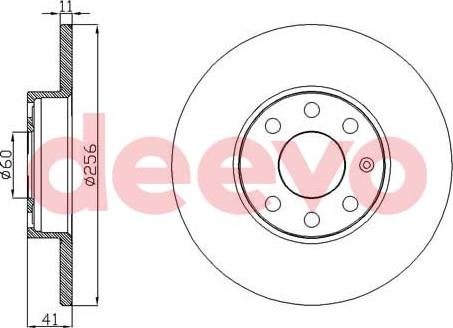 DEEVO BD33800 - Тормозной диск autospares.lv