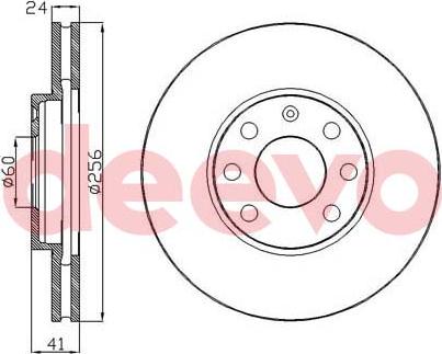 DEEVO BD33820 - Тормозной диск autospares.lv