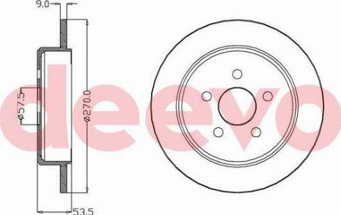 DEEVO BD33240 - Тормозной диск autospares.lv