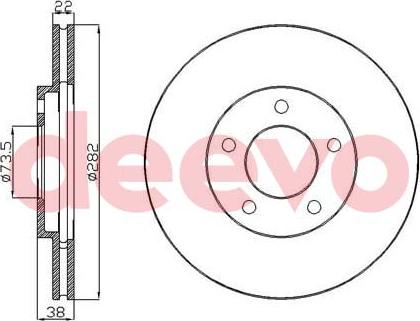 DEEVO BD33200 - Тормозной диск autospares.lv