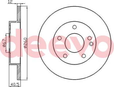 DEEVO BD33720 - Тормозной диск autospares.lv