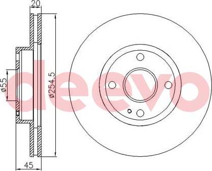 DEEVO BD32440 - Тормозной диск autospares.lv