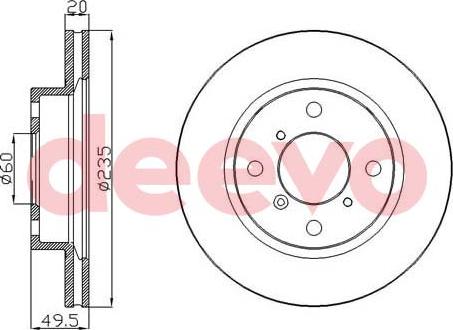 DEEVO BD32540 - Тормозной диск autospares.lv