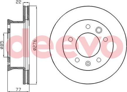 DEEVO BD32020 - Тормозной диск autospares.lv