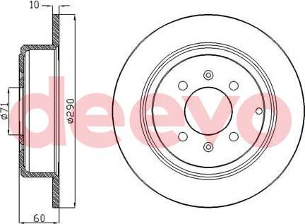 DEEVO BD32180 - Тормозной диск autospares.lv