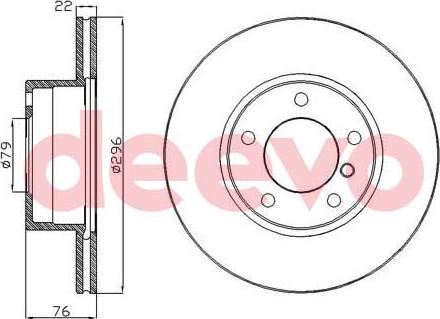 DEEVO BD32360 - Тормозной диск autospares.lv