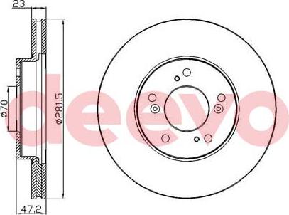 DEEVO BD32380 - Тормозной диск autospares.lv