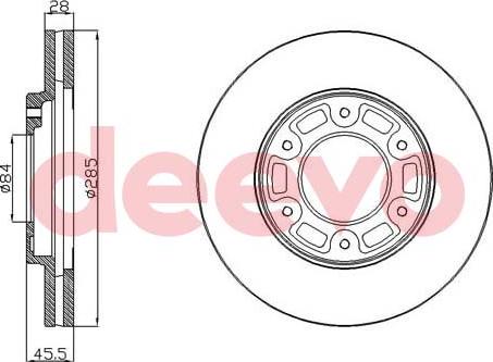 DEEVO BD32720 - Тормозной диск autospares.lv