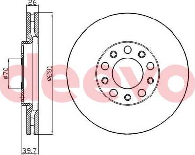 DEEVO BD37200 - Тормозной диск autospares.lv