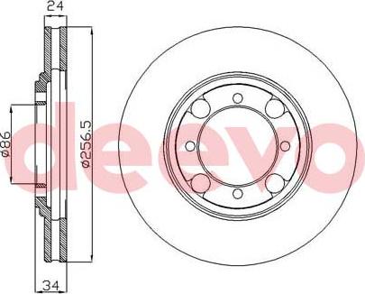 DEEVO BD29900 - Тормозной диск autospares.lv