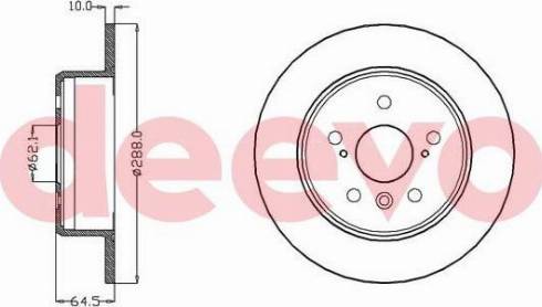 DEEVO BD29420 - Тормозной диск autospares.lv