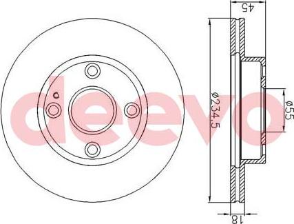 DEEVO BD29100 - Тормозной диск autospares.lv