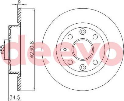 DEEVO BD29120 - Тормозной диск autospares.lv