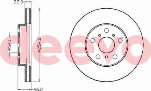 DEEVO BD29360 - Тормозной диск autospares.lv