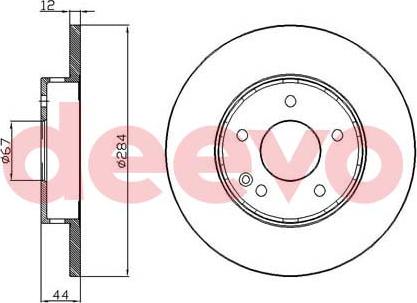 DEEVO BD29200 - Тормозной диск autospares.lv