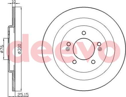 DEEVO BD24900 - Тормозной диск autospares.lv