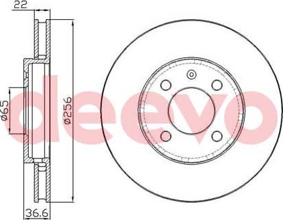 DEEVO BD24980 - Тормозной диск autospares.lv