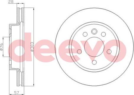 DEEVO BD24440 - Тормозной диск autospares.lv