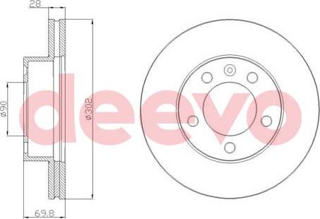 DEEVO BD24460 - Тормозной диск autospares.lv