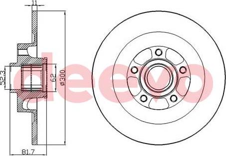 DEEVO BD24540 - Тормозной диск autospares.lv