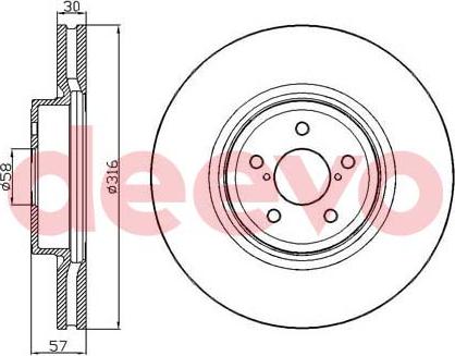 DEEVO BD24000 - Тормозной диск autospares.lv