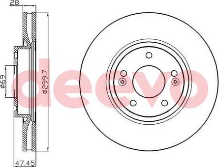 DEEVO BD24140 - Тормозной диск autospares.lv