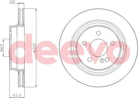 DEEVO BD24160 - Тормозной диск autospares.lv